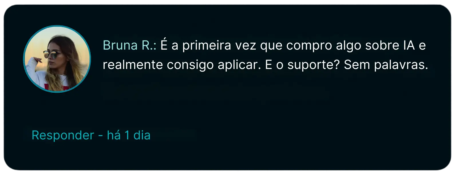 Comentário de Bruna R. sobre o JuriPrompt